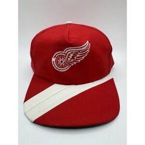 Vintage Detroit Red Wings Snapback Hat NHL Licensed Red Hockey Cap Taiwan
